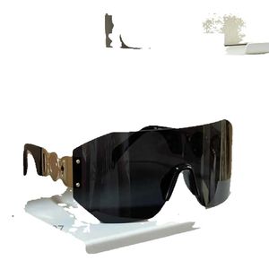 Oversize Wrap voor Dames Heren Zwart Grijs Randloze Bril Ontwerpers Zonnebril Sunnies UV400 Brillen met Box5wmn