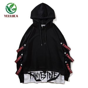 Oversized herfst winter nep tweedelige persoonlijkheidspersoonlijkheid sweatshirt jeugd hiphop mannelijke vrouwelijke katoen hoodie 201128