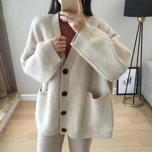 Oversized Cardigans Cashmere gebreide Cardigan Casual Sweater Vrouwen Solid Elegant Winter Jumper Koreaanse Haruku -jas