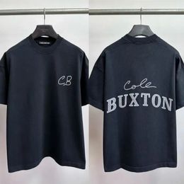 Surdimensionné Cole Buxton t-shirts lettre Slogan Patch brodé à manches courtes hauts CB t-shirt pour hommes femmes 240313