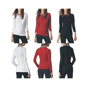 Nuevas camisetas de diseño para mujer Slims Algodón 100% Camasas para mujeres de larga duración para bordado femenino