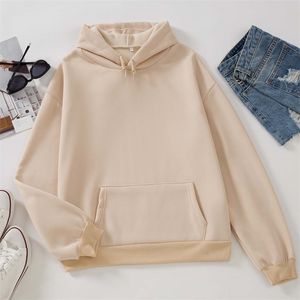 Oversized Hooded Sweatshirts Dames Zwart Hoodie Dames Sweatshirt Hoodies Dames Lange Mouwen Casual Warme Kleding 210729