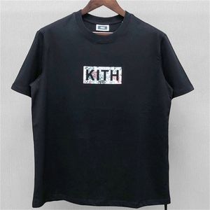 Oversized Kith t shirt bloemenprint Mannen Vrouwen T-shirt van de Doos T-shirt