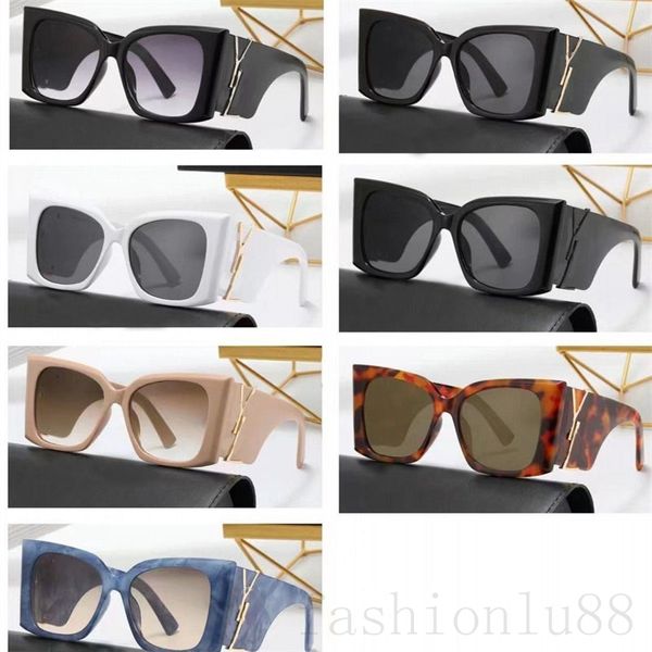 Gafas de sol de lujo de gran tamaño para mujer tonos gafas de sol estampado de leopardo color negro piernas anchas UVA luneta acetato marco cuadrado diseñador gafas de sol hombres especial PJ085