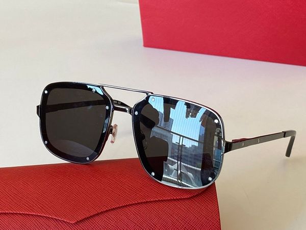 Lunettes de soleil homme surdimensionnées Designer femmes mode lunettes pilote Santos de Carti lunettes de soleil Anti lumière bleue UV Double pont cadre en métal vis
