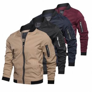 surdimensionné Hommes Casual Bomber Veste Fi Coupe-Vent Mâle Manteau Armée Militaire Veste Cam Baseball Vestes Homme Vêtements 5XL c6My #