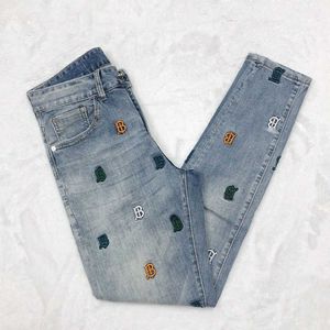 Jeans surdimensionnés pour hommes Burb Pantalons de créateur TB Pantalons brodés Hommes Femmes Lâche Casual 4XL 5XL 6XL