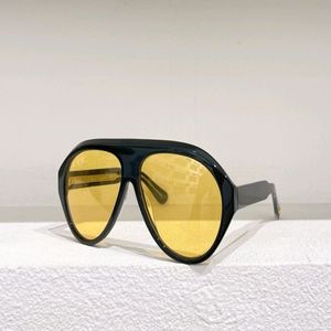 Oversized pilotenzonnebril voor dames heren zwart gele lenzen sportzonnebril UV-bril met Box223I