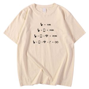 Surdimensionné S-XXXL T-shirts pour hommes Chemise Printemps Été T-shirts Math Timing Créativité Imprime Vêtements Mode Vintage T-shirts Chemises Mans Y0809