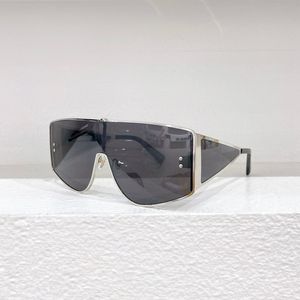 Gafas de sol con escudo de gran tamaño para hombre, lentes de sol de Metal/gris ahumado, de verano, Lunettes de Soleil, Occhiali da sole, UV400