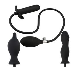 Oversized Siliconen Anale Plug Opblazen Butt Uitbreidbare Dilatator Luchtgevulde Grote Pomp Dildo Voor Vrouwen Mannen Homo's 2107209798107