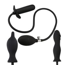 Plug Anal en Silicone surdimensionné gonfler les fesses dilatateur extensible rempli d'air grande pompe gode pour femmes hommes Gays 2107204371503