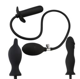 Plug Anal en Silicone surdimensionné gonfler les fesses dilatateur extensible rempli d'air grande pompe gode pour femmes hommes Gays 2107201148640