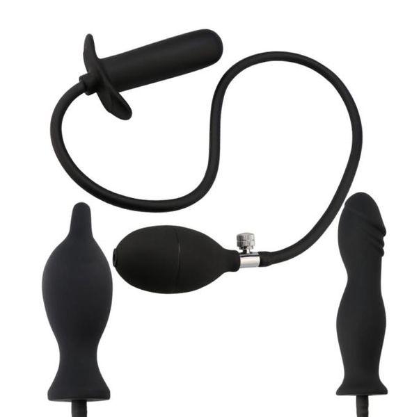 Plug Anal en Silicone surdimensionné gonfler les fesses dilatateur extensible rempli d'air grande pompe gode pour femmes hommes Gays 2107204371503