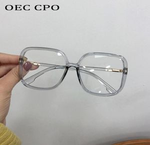 Oversized vierkante glazen vrouwen mode heldere lens frames retro plastic optische bril frame lady o884 zonnebril5497107