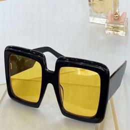 Lunettes de soleil carré surdimensionnées Lans de soleil jaune noir 0783 Sonnenbrille Fashion Sunglasses Extérieur Eyewear NOUVEAU avec Box 316M
