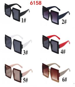 Lunettes de soleil carré surdimensionnées Femmes Luxury Marque TRENDY RED BLUE CALLE VINTAGE Men Gradient Shades UV400 6 Couleurs 10pcs Fast Ship3826216