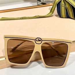 Gafas de sol de gran tamaño para mujer, gafas de sol personalizadas para playa y exteriores, gafas de montura grande de diseñador de lujo 0733