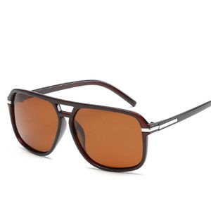 Lunettes de soleil surdimensionnées pour hommes, verres polarisés à miroir, pour la conduite, de marque de styliste, rétro, pour conducteur, 230920