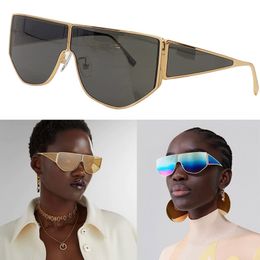 Oversized zonnebril N0093 Masker zonnebril plus size mode damesglazen metalen frame lichtgewicht designer bril