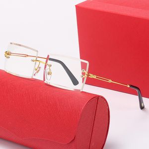 Übergroße Sonnenbrille für Damen, Designer-Sonnenbrille mit zwei Ketten, Carti, quadratisch, rahmenlos, polarisierte Sportbrille, goldfarben, transparent, 57 mm, Luxusmarkenbrille