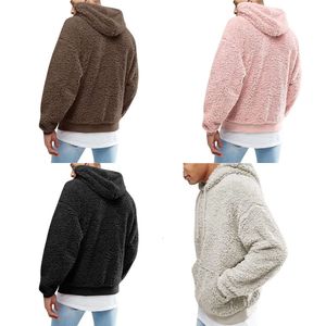 Oversized trui pluizige fleece hoodies sherpa warme pullovers herfst winter streetwear 201118