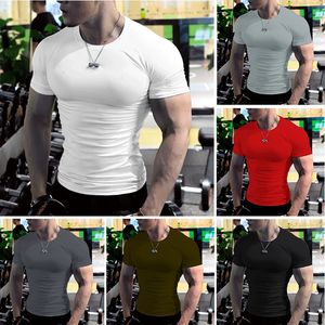 T-shirt surdimensionné pour hommes à manches courtes tshirts blancs mangeur de football rapide de football de football de gymnase compression gym top 240416