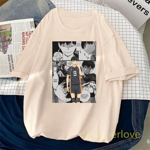 Camiseta de gran tamaño Haikyuu de dibujos animados para hombre camiseta diseñador Kageyama Janpan mujeres de moda transpirable de secado rápido hombres de alta calidad moda casual traje suelto dibujos animados