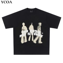 T-shirt surdimensionné Men T-shirt hip hop rapide vintage 90S Streetwear anime harajuku mode manche courte top gothique 240410