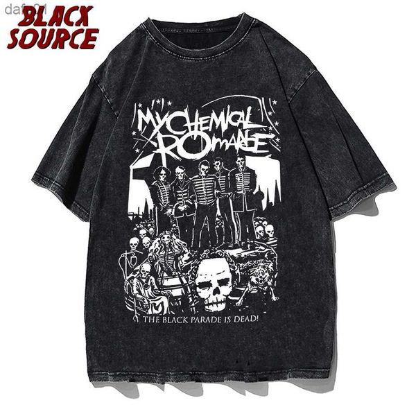 T-shirt surdimensionné My Chemical Romance Mcr Dead T-shirt femme Black Parade Punk Emo Rock Summer Fashion Top Femme Vêtements L230520