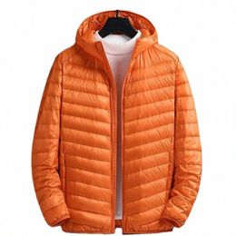 Doudoune surdimensionnée fine et légère à capuche pour homme, manteau grande taille, veste d'hiver grande taille pour homme 12XL 11XL 13XL 14XL A7L7 #