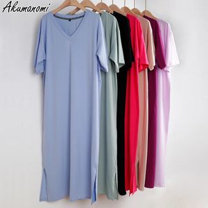 Vestido maxi de gran tamaño con cuello en V de talla grande para mujer 4xl 5xl 6xl 7xl 8xl 9xl 10xl Verano Casual suelto largo coreano Harajuku Boho vestidos 240320