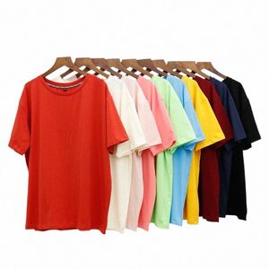 Femmes surdimensionnées T-shirt Cott Femme Été Plus Taille 10XL T-shirts pour femmes T-shirts à manches courtes Top T-shirt Vintage Vêtements N6OV #