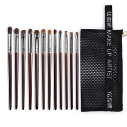 OVW 9 / 12pcs Panceau Maquillage Yeux Cheveux Naturels Pinceaux De Maquillage Ensemble Kit Cosmétique Maquillage Beauté Outil Crease Brush Eyeliner Brow W220420