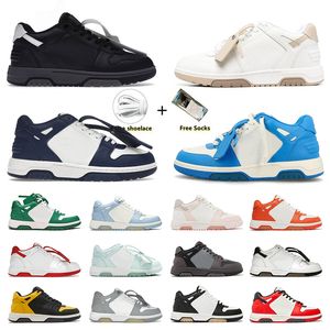 OW Out Of Office Sneakers Designe Schoenen Heren Dames Zwart Citroen Paars Geel biedt wit Zandgroen Marineblauw Damesschoenen Luxe Trainers Dghate