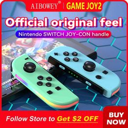 OWEY JOY 02 Wireless Gaming Board RGB LED -schakelaar L/R Joypad voor Nintendo Switch/Lite/LED Cons Joystick met Dual Vibration PC J240507