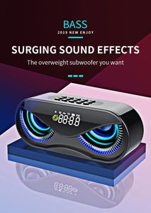 FreeShipping Owl Design Haut-parleur Bluetooth Flash LED Haut-parleur sans fil Radio FM Réveil Prise en charge de la carte TF Sélectionner les chansons par numéro