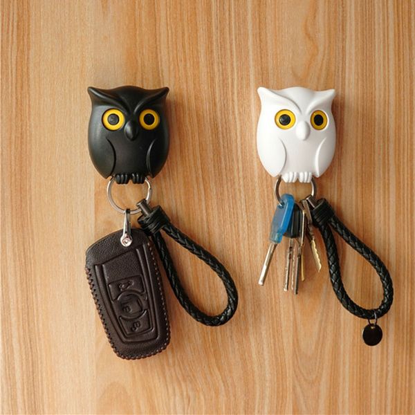 Hibou nuit mur magnétique maison porte-clés aimants tenir porte-clés clé cintre crochet clés suspendues ouvrira les yeux décoration zxf 49