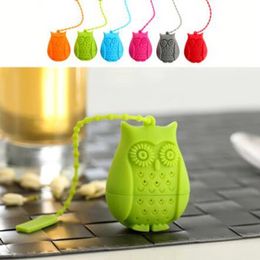 Hibou Passoires À Thé Mignon Silicone Fliter Passoire Sachets À Thé De Qualité Alimentaire Thés En Vrac Infuseur Filtre Diffuseur 6 Couleurs C1122