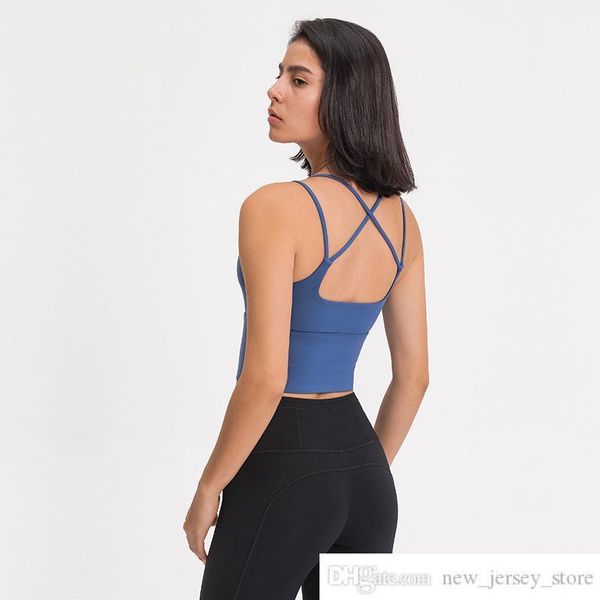 Propre marque STRAPPY beurre doux rembourré Push Up Fitness Sport soutiens-gorge haut femmes nue sensation transpiration évacuation entraînement Gym Yoga soutien-gorge haut court