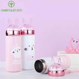 EigenPower 400ml Mini Thermos Mok Koffie Vacuümfles Roestvrij staal Drinken Waterfles Termos Thermo Cup en Mok Garrafa Termica 211109