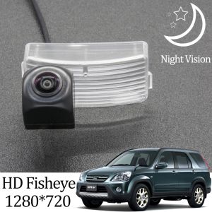 Owtosin HD 1280 * 720 Fisheye arrière View Camera pour Honda CRV 2003 2004 2005 2006 2007 (avec pneu de secours) Accessoires de stationnement