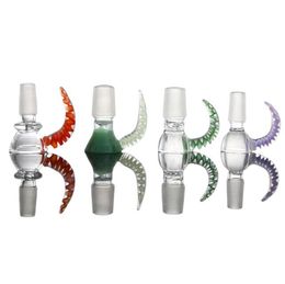 Oxhoornglasscherm kommen 14 mm en 18 mm mannelijke kom honingraat glazen kom gemengde kleuren roken bongaccessoires roken