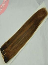 Oxette 100 Brésilien Virgin Human Hair Waft Silk Straight Ombre Piano 430 Brown 4 Bundles9633368