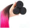 Oxette noir rose ombre extension de cheveux Bundles cheveux raides brésilien Remy armure de cheveux humains livraison gratuite
