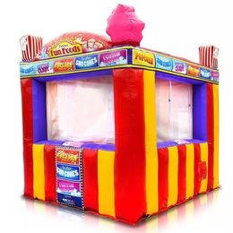 Magasin de friandises de carnaval gonflable Oxford 3 mètres avec stand de concession de rideau pliable