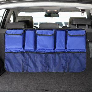 Oxford Car Organizer Organizador de usos múltiples Bags de almacenamiento en el asiento trasero de gran capacidad Mesh impermeable en espesamiento de cuelging torta