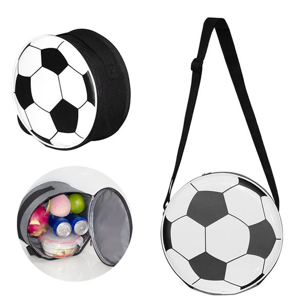 Bolsa de almuerzo de tela Oxford Bolsa de aislamiento de fútbol de la Copa del mundo Bolsas de picnic al aire libre portátiles para la escuela y la oficina