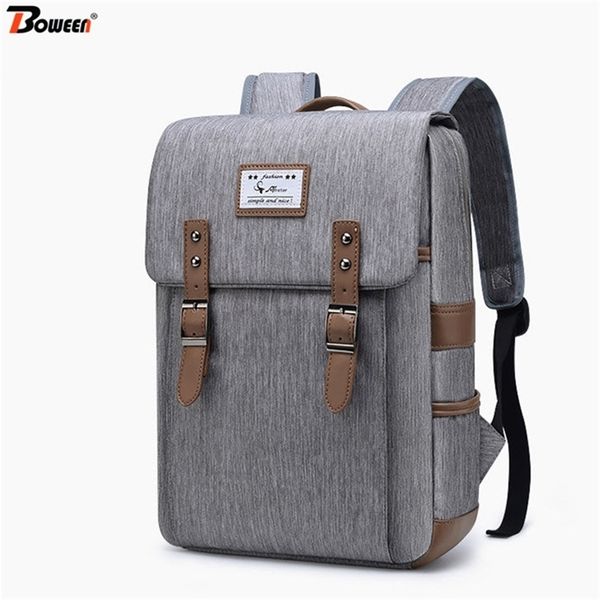 Oxford School Backpack Hombres Mochilas escolares para adolescentes Niños Negro Gran capacidad Media alta Bookbags Teen College Laptop Bagpack LJ201225