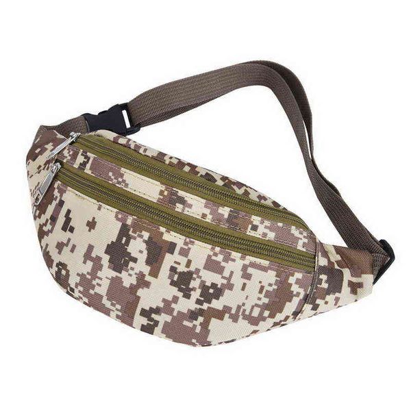 Oxford Taille Sac Aléatoire Camouflage Fonctionnel Argent Téléphone Poche Ceinture Femmes Pour Hanche Fanny Pack Banane s J220705